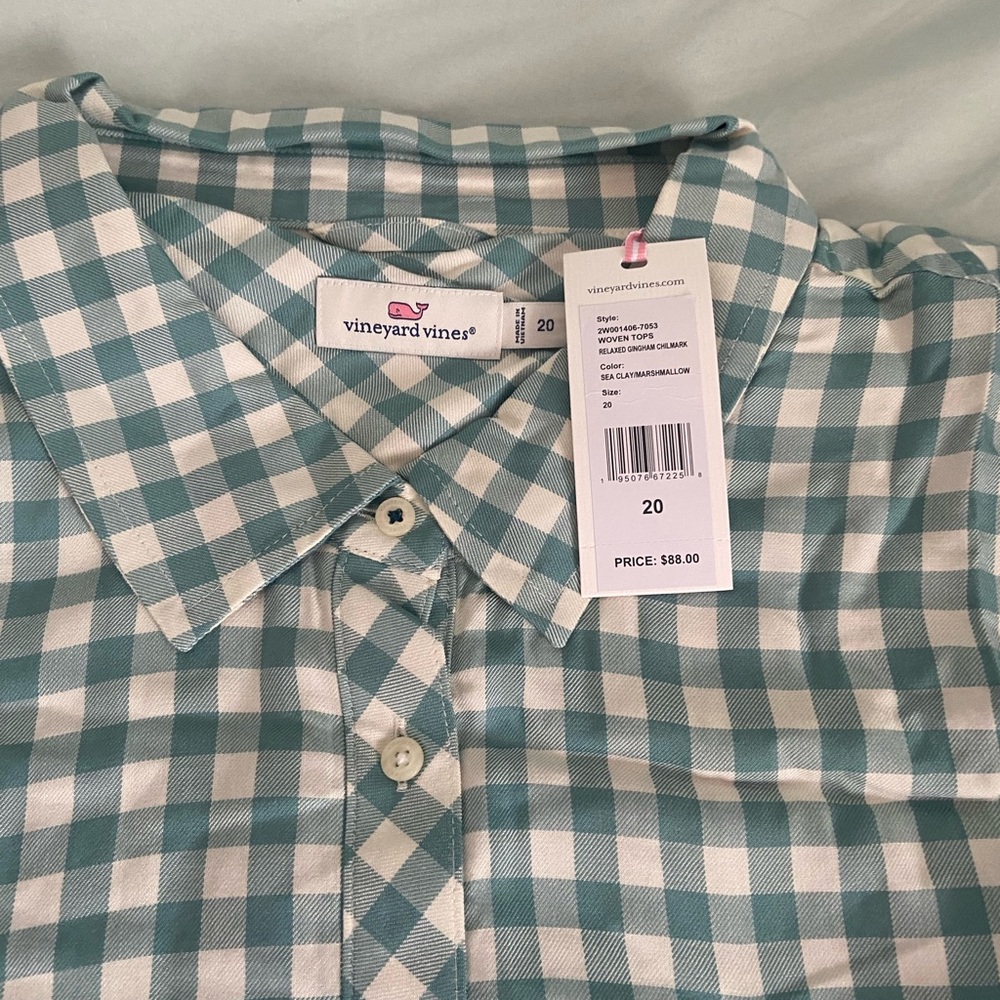 Vineyard Vines Green Checkered Men's Shirt